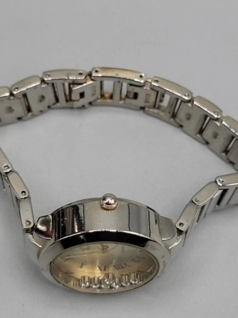 Vintage Charming Charlie Rhinestone Dazzle Ladies Quartz Watch RY4292GD 7